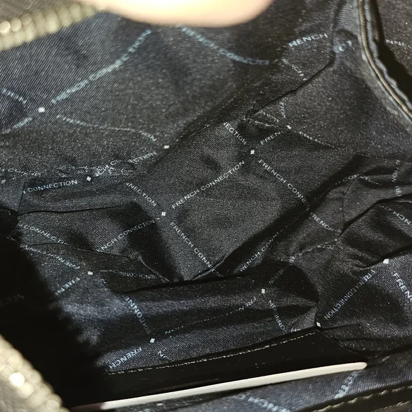 French Connection Charm Smooth Ring Closure Hobo Handbag - Picture 13 of 13